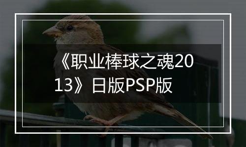 《职业棒球之魂2013》日版PSP版