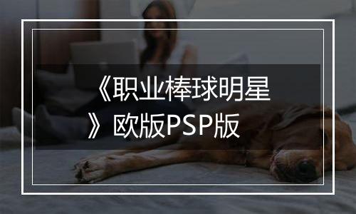 《职业棒球明星》欧版PSP版