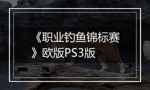 《职业钓鱼锦标赛》欧版PS3版