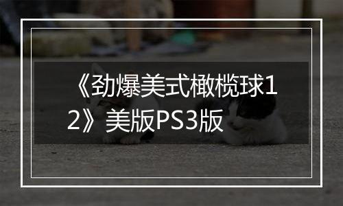 《劲爆美式橄榄球12》美版PS3版