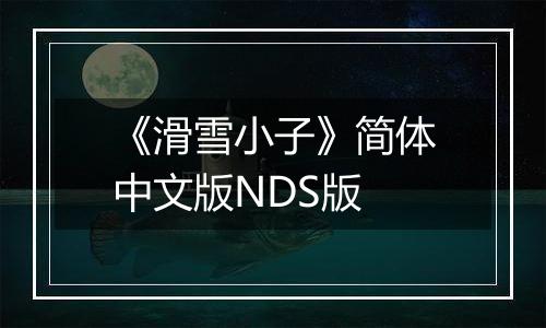 《滑雪小子》简体中文版NDS版