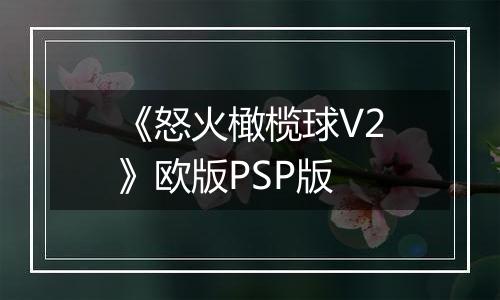 《怒火橄榄球V2》欧版PSP版