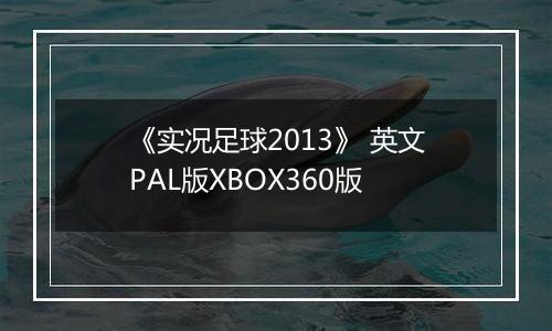 《实况足球2013》 英文PAL版XBOX360版