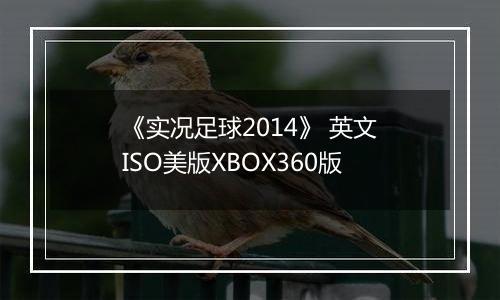 《实况足球2014》 英文ISO美版XBOX360版
