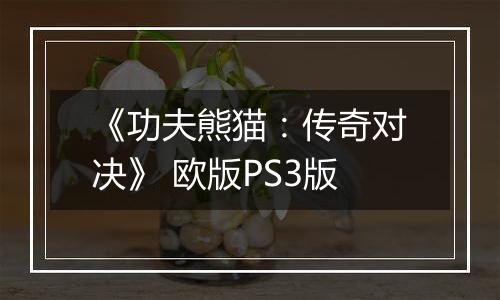 《功夫熊猫：传奇对决》 欧版PS3版