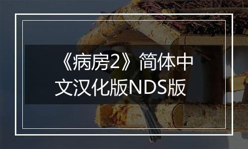 《病房2》简体中文汉化版NDS版