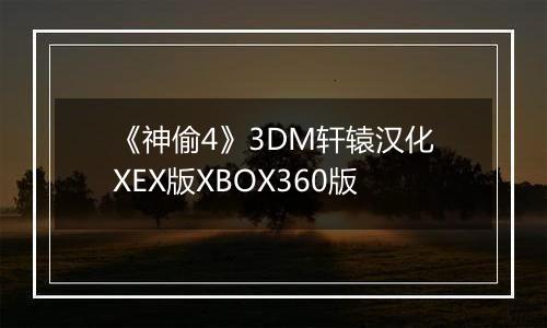 《神偷4》3DM轩辕汉化XEX版XBOX360版