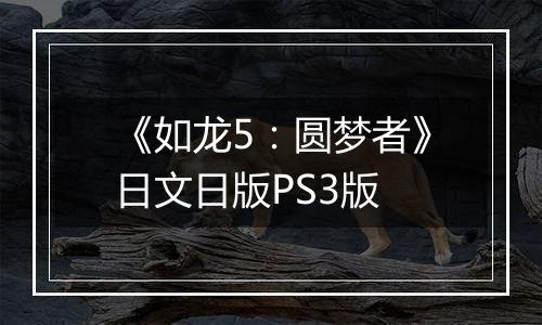 《如龙5：圆梦者》日文日版PS3版