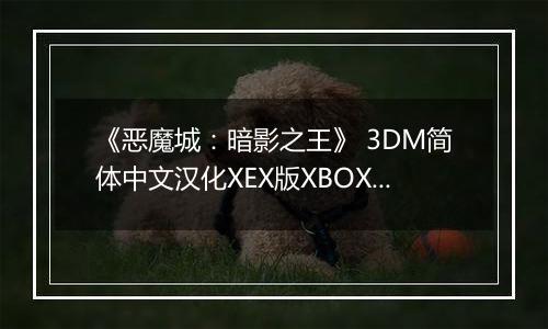《恶魔城：暗影之王》 3DM简体中文汉化XEX版XBOX360版