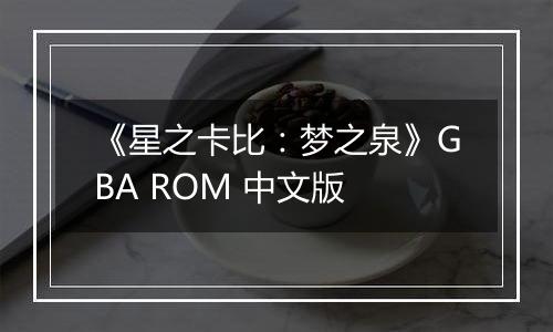 《星之卡比：梦之泉》GBA ROM 中文版
