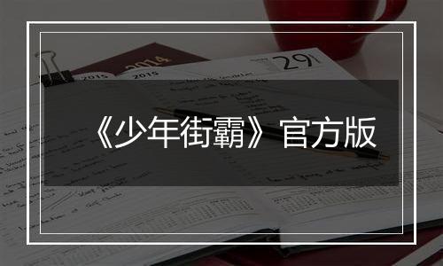 《少年街霸》官方版