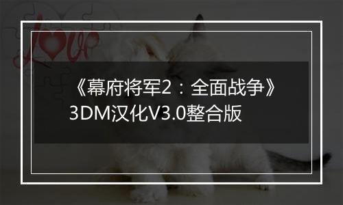 《幕府将军2：全面战争》3DM汉化V3.0整合版