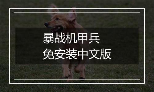 暴战机甲兵 免安装中文版