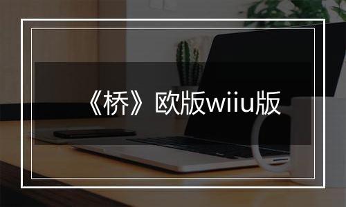 《桥》欧版wiiu版