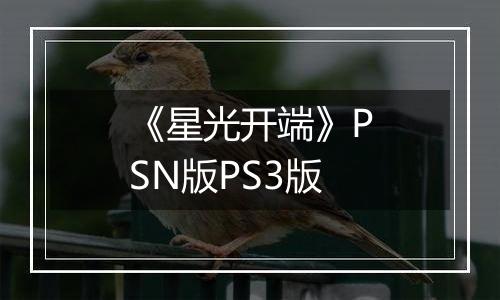 《星光开端》PSN版PS3版