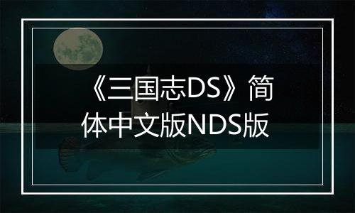 《三国志DS》简体中文版NDS版