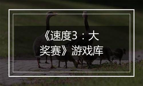 《速度3：大奖赛》游戏库