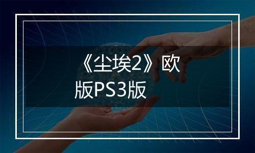 《尘埃2》欧版PS3版