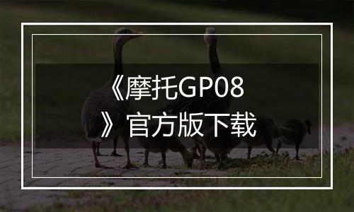 《摩托GP08》官方版下载