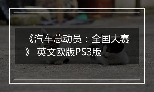 《汽车总动员：全国大赛》 英文欧版PS3版