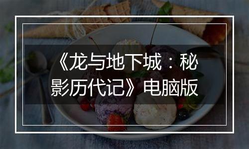 《龙与地下城：秘影历代记》电脑版