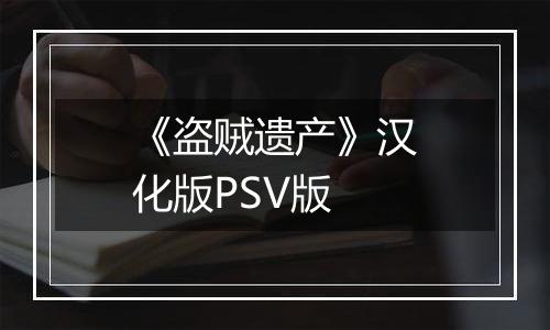 《盗贼遗产》汉化版PSV版
