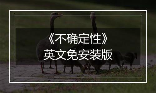 《不确定性》英文免安装版