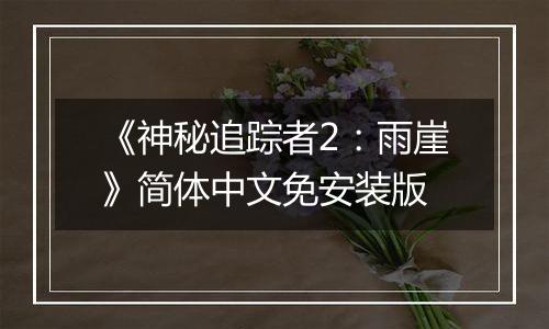 《神秘追踪者2：雨崖》简体中文免安装版
