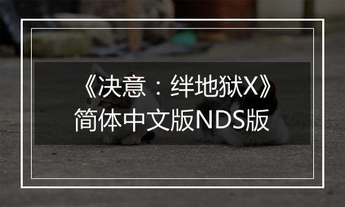 《决意：绊地狱X》简体中文版NDS版
