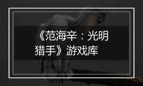 《范海辛：光明猎手》游戏库