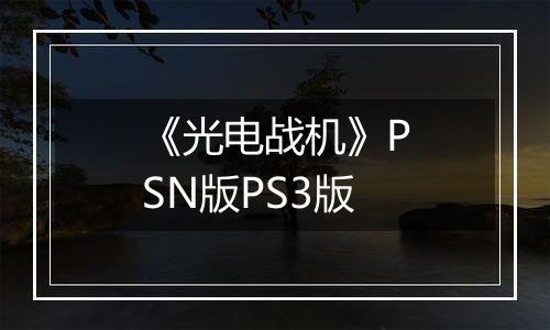 《光电战机》PSN版PS3版