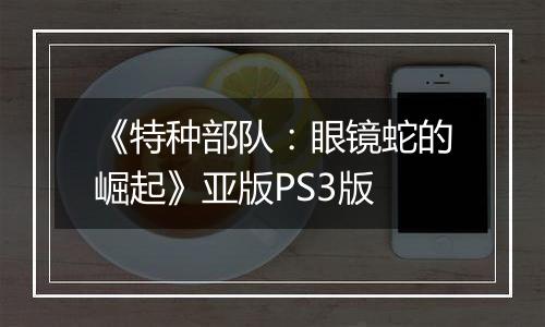 《特种部队：眼镜蛇的崛起》亚版PS3版