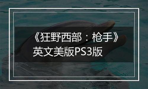 《狂野西部：枪手》 英文美版PS3版