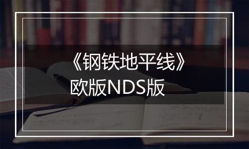 《钢铁地平线》 欧版NDS版