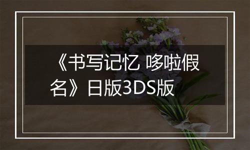 《书写记忆 哆啦假名》日版3DS版
