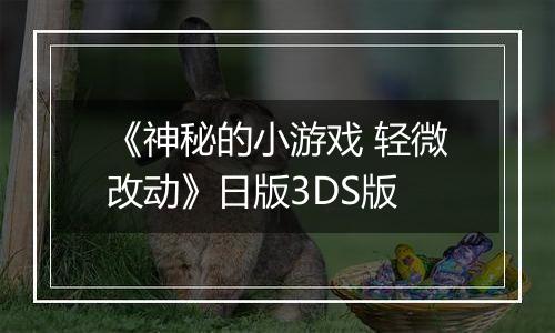 《神秘的小游戏 轻微改动》日版3DS版