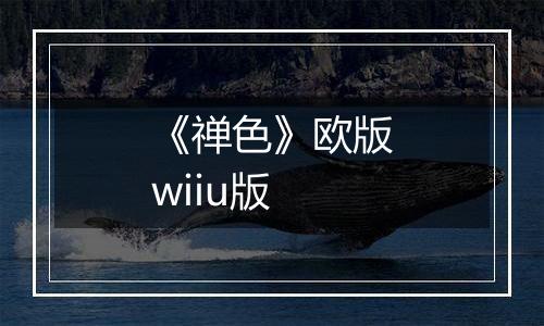《禅色》欧版wiiu版