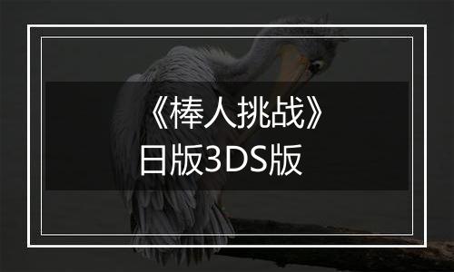 《棒人挑战》日版3DS版