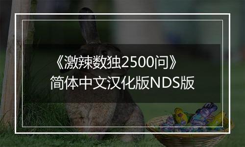 《激辣数独2500问》简体中文汉化版NDS版