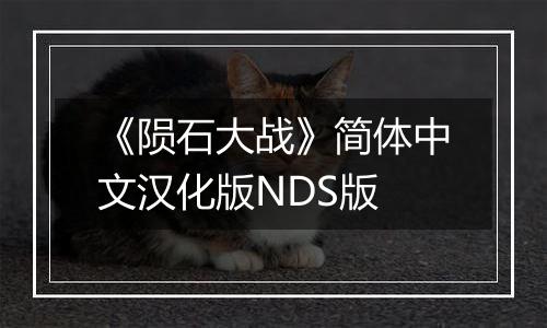 《陨石大战》简体中文汉化版NDS版