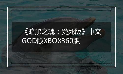 《暗黑之魂：受死版》中文GOD版XBOX360版