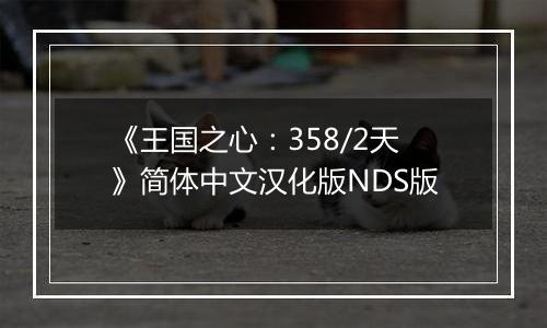《王国之心：358/2天》简体中文汉化版NDS版