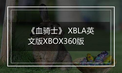 《血骑士》 XBLA英文版XBOX360版