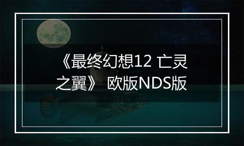 《最终幻想12 亡灵之翼》 欧版NDS版