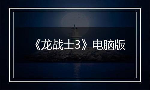 《龙战士3》电脑版
