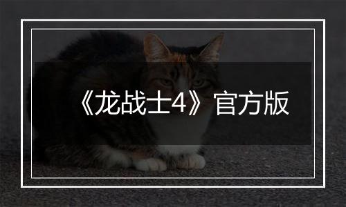 《龙战士4》官方版