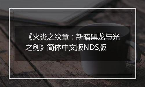 《火炎之纹章：新暗黑龙与光之剑》简体中文版NDS版