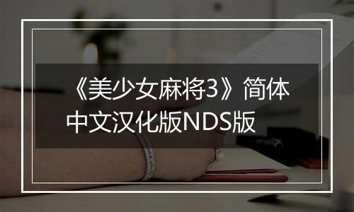 《美少女麻将3》简体中文汉化版NDS版