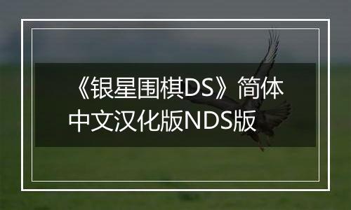 《银星围棋DS》简体中文汉化版NDS版