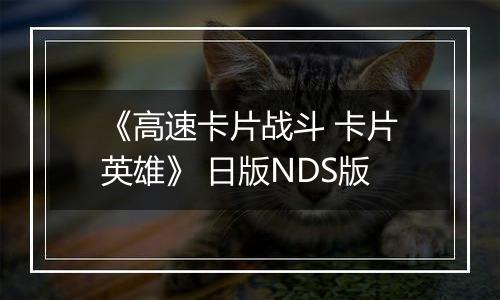 《高速卡片战斗 卡片英雄》 日版NDS版